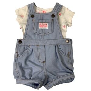 Carters Infant Girl Spring Summer Overhauls & Top